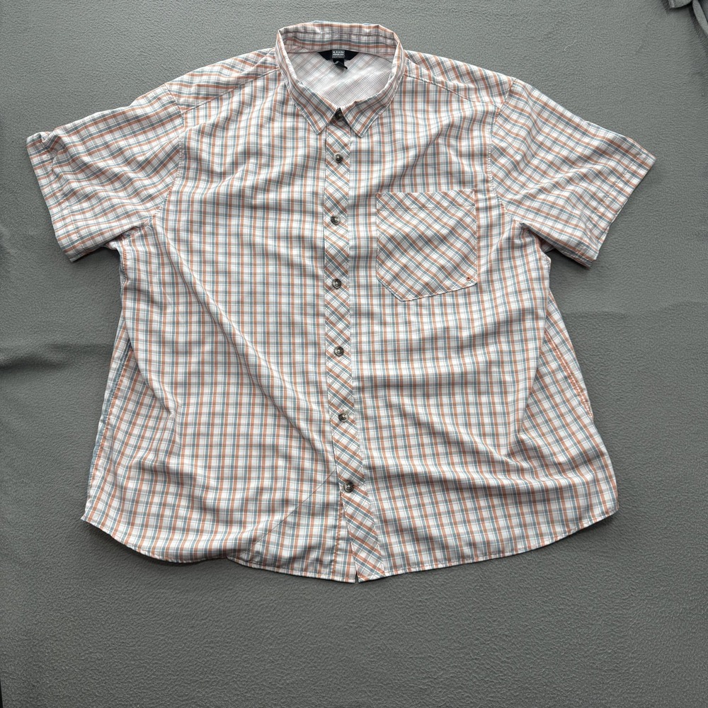 Alaskan Hardgear Shirt Mens 3XL Multicolor Plaid Short Sleeve Button Up Casual